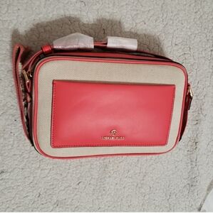 MICHAEL Michael Kors Maeve Canvas Camera Bag Dahlia
